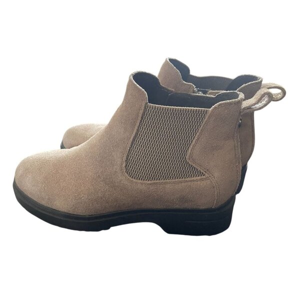 Easy Spirit Martha Stewart Tan Suede Chelsea Boots w/ zipper Size 6.5 W - Picture 3 of 11